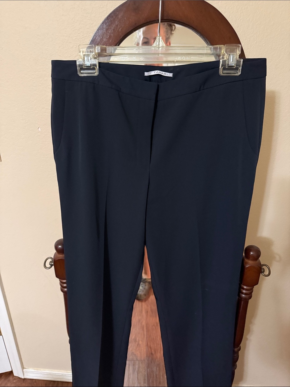 Tahari Black Slim Trousers for Women